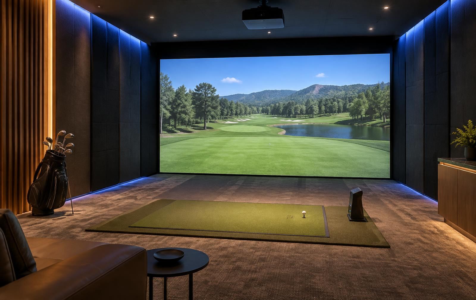 Illustrative concept - not completed client work: Golf Simulator Rooms